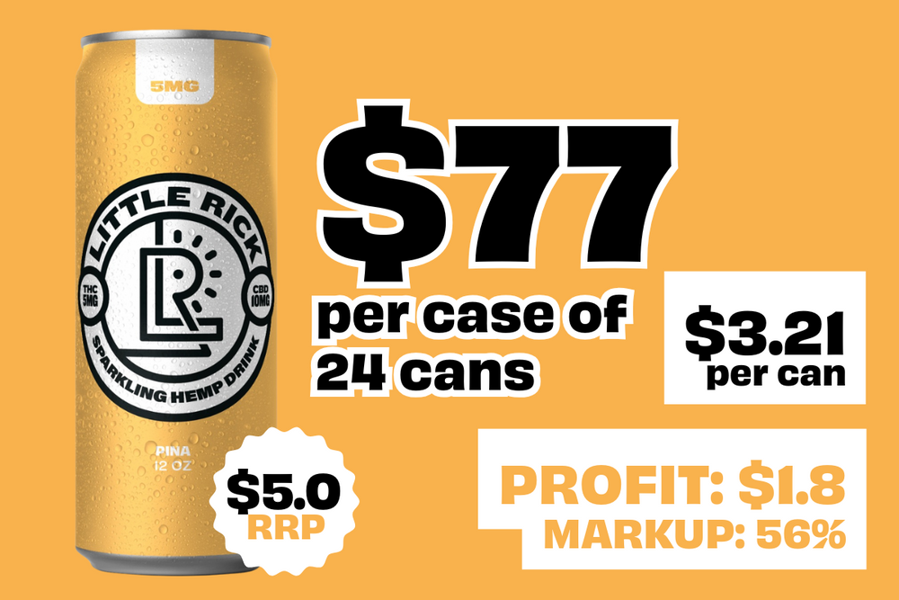 Piña | 24 Case | Wholesale - Neatly arranged pineapple-flavored beverage cans in a 24-pack, suitable for bulk purchasing.