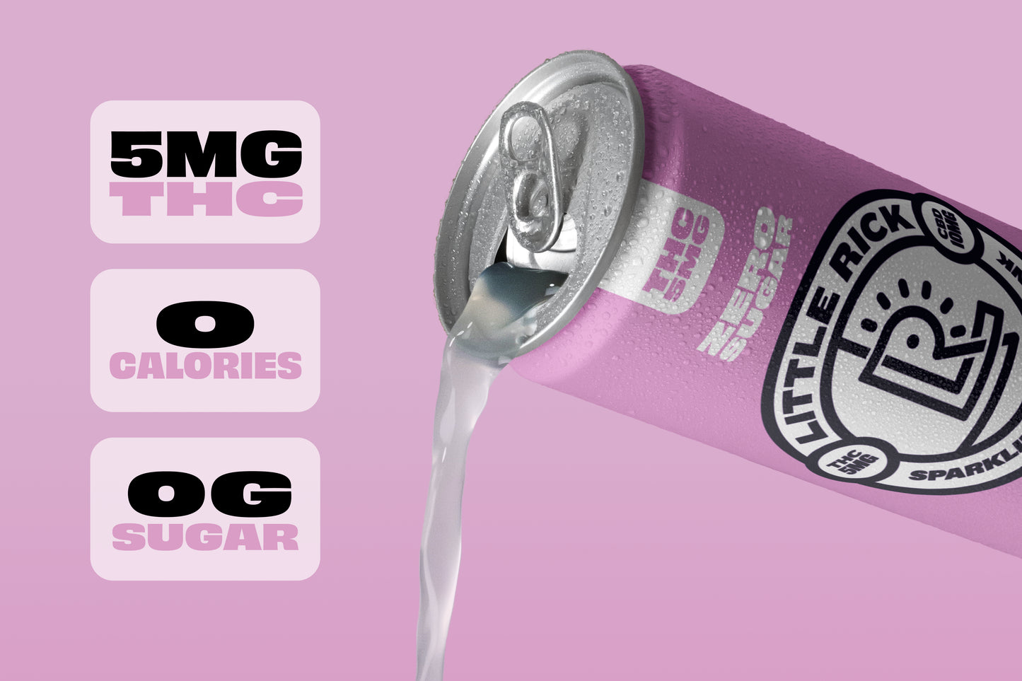 Raspberry Coconut - 5mg THC Drink