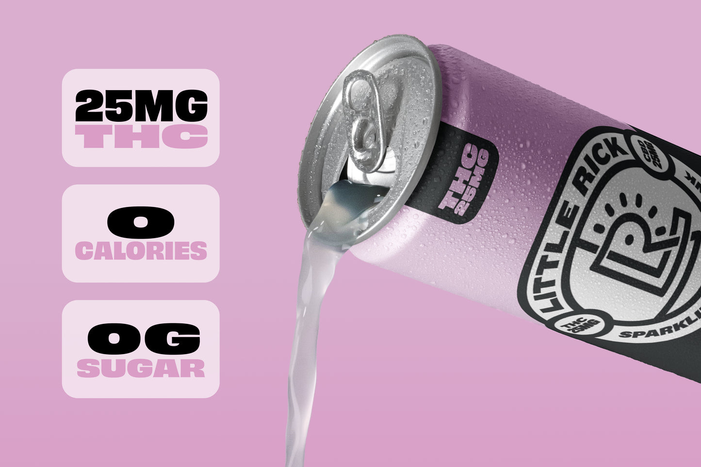 Raspberry Coconut - 25mg THC Drink