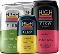 High Rise Beverage THC drink products.