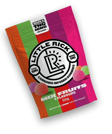 Mix Fruits flavor Little Rick 10mg gummies