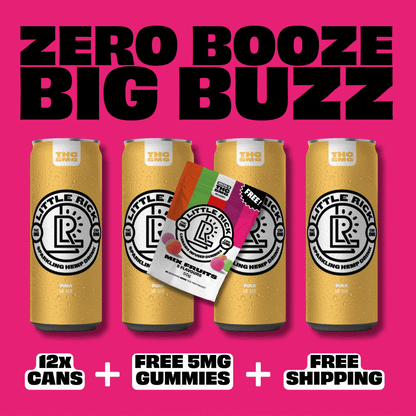Little Ricks Lucky Dozen—zero alcohol, free THC gummies, plus free shipping!.