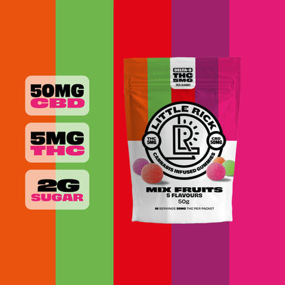 Mix Fruits - Rapid Onset 5mg Delta-9 THC Gummies