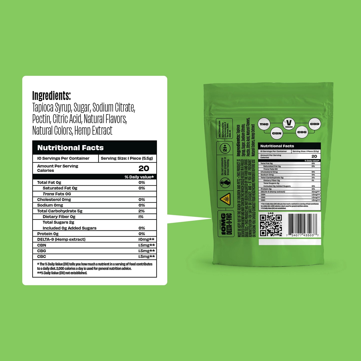 Watermelon - Rapid Onset 10mg Delta-9 THC Gummies