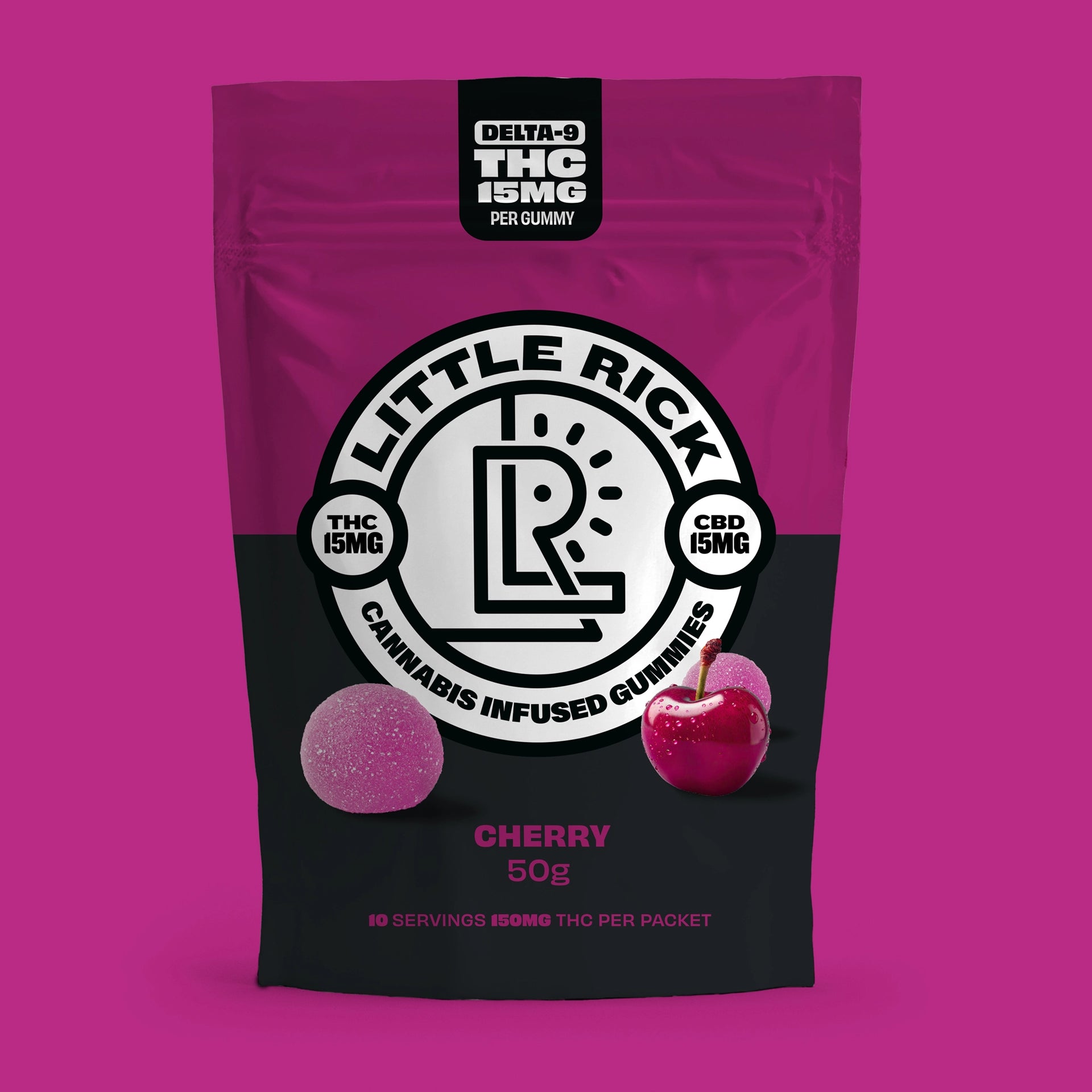 Cherry - Rapid Onset 15mg Delta-9 THC Gummies – Little Rick US
