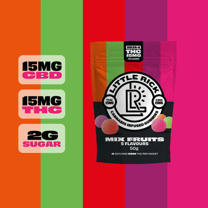Mix Fruits - Rapid Onset 15mg Delta-9 THC Gummies