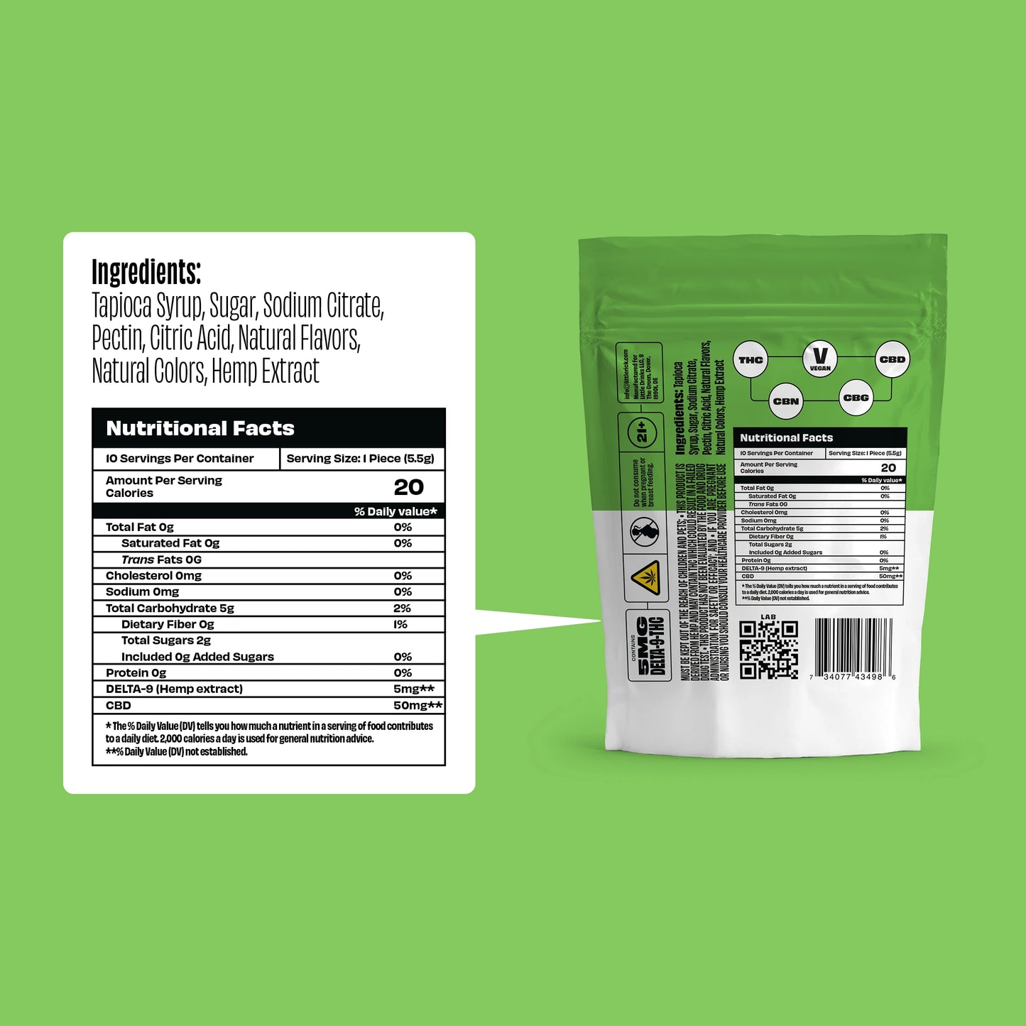 Watermelon - Rapid Onset 5mg Delta-9 THC Gummies