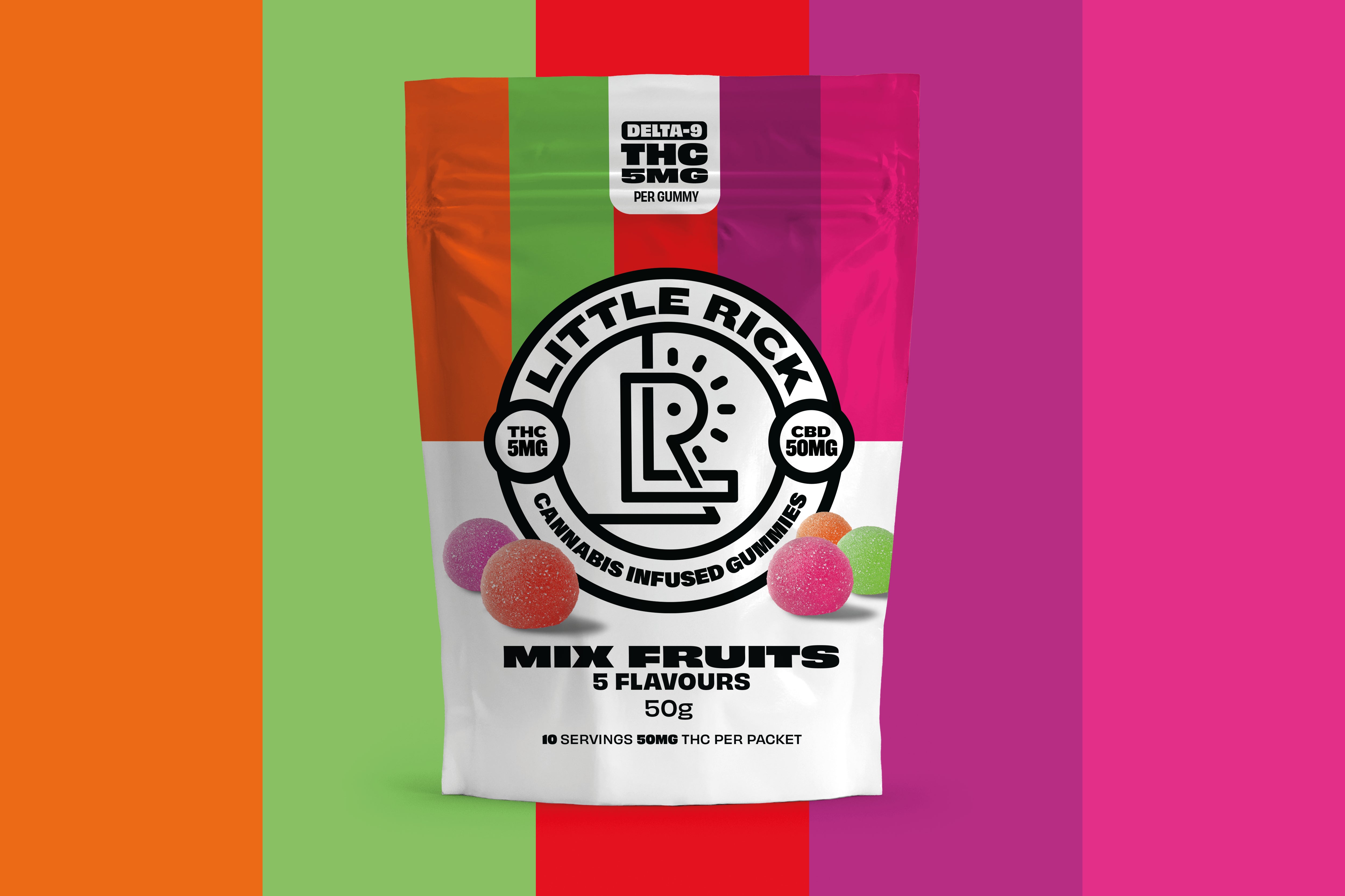 Mix Fruits - Rapid Onset 5mg Delta-9 THC Gummies