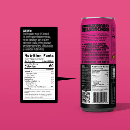 Raspberry Lemonade - 25mg THC Drink