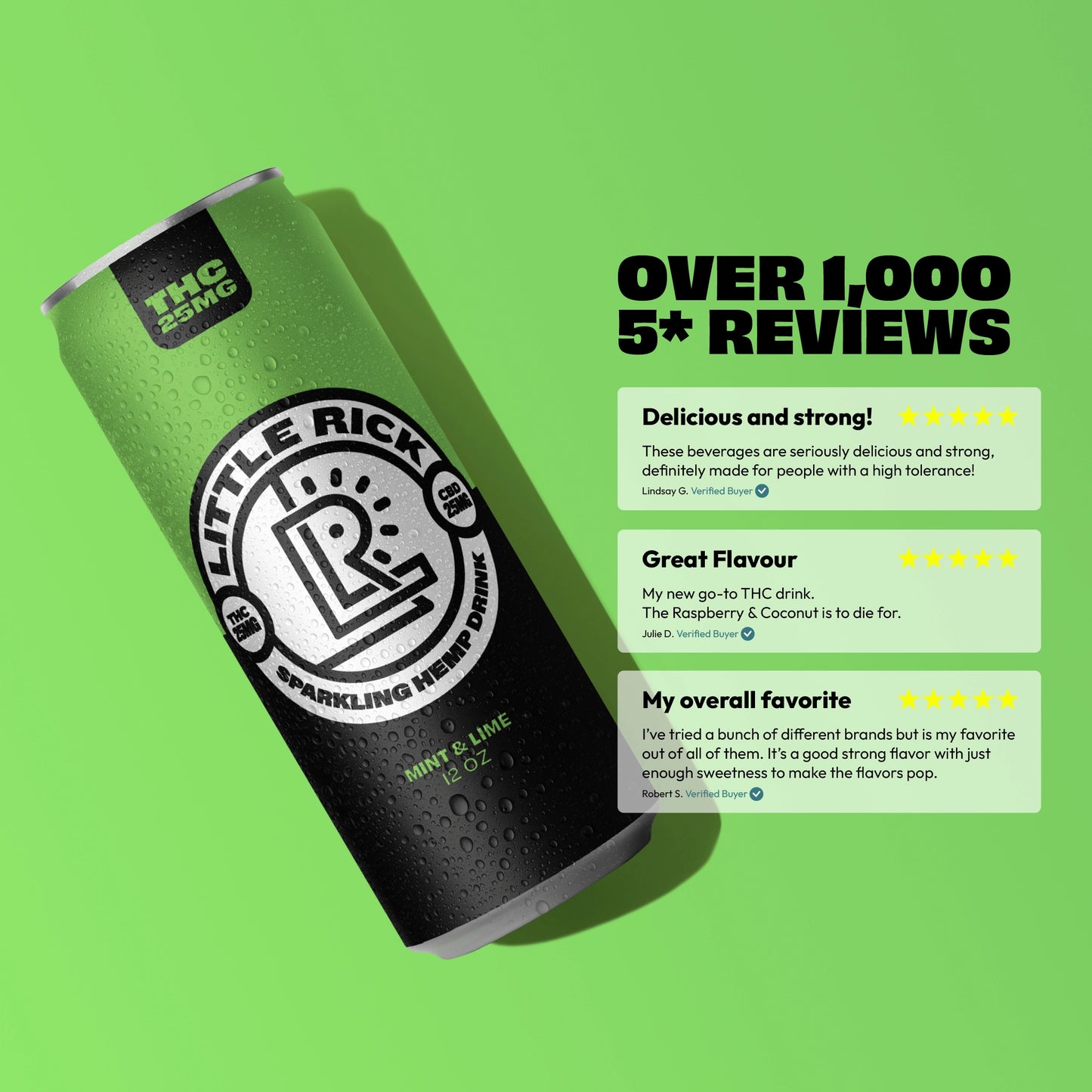 Mint & Lime - 25mg THC Drink