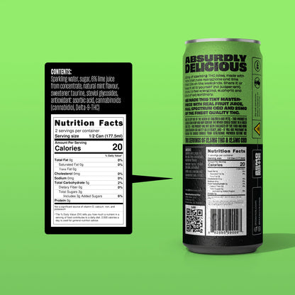 Mint & Lime - 25mg THC Drink