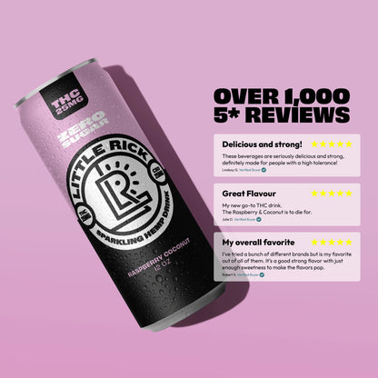 Raspberry Coconut - 25mg THC Drink
