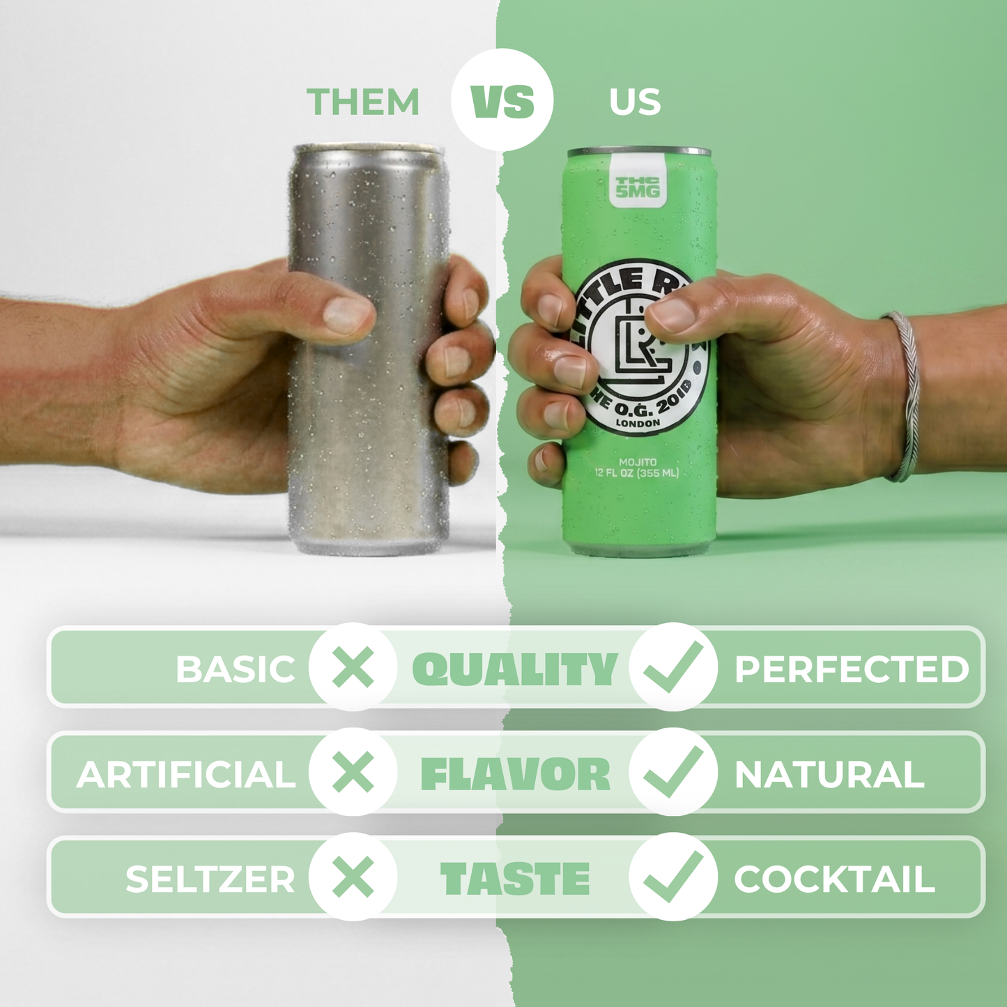 Mint & Lime - 5mg THC Drink