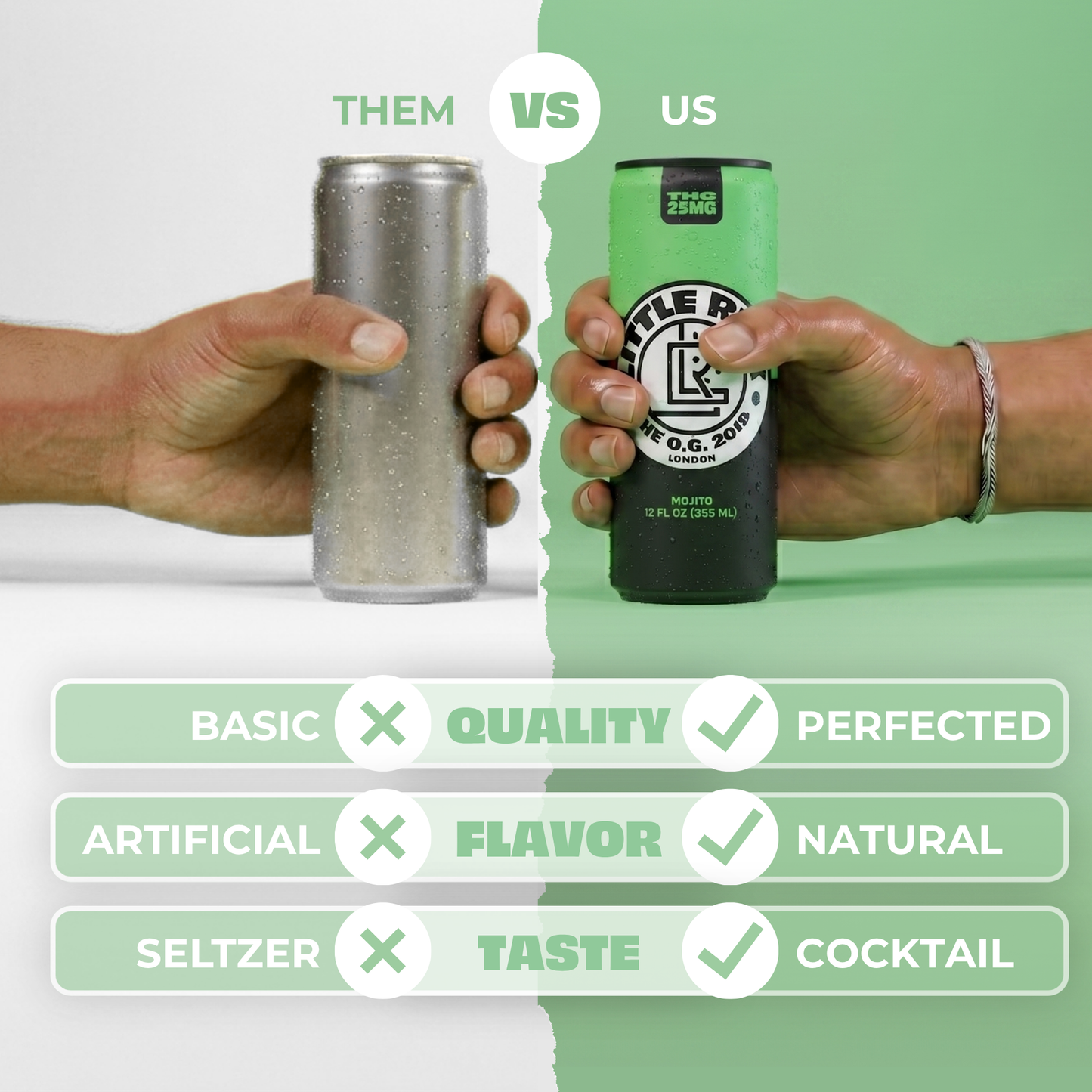 Mint & Lime - 25mg THC Drink