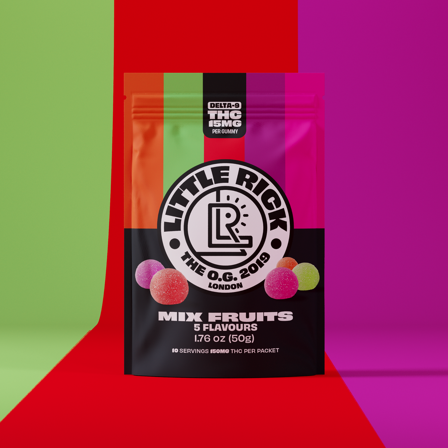 Mix Fruits - Rapid Onset 15mg Delta-9 THC Gummies
