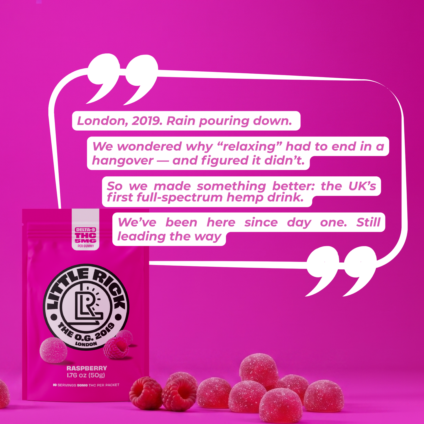 Raspberry - Rapid Onset 5mg Delta-9 THC Gummies