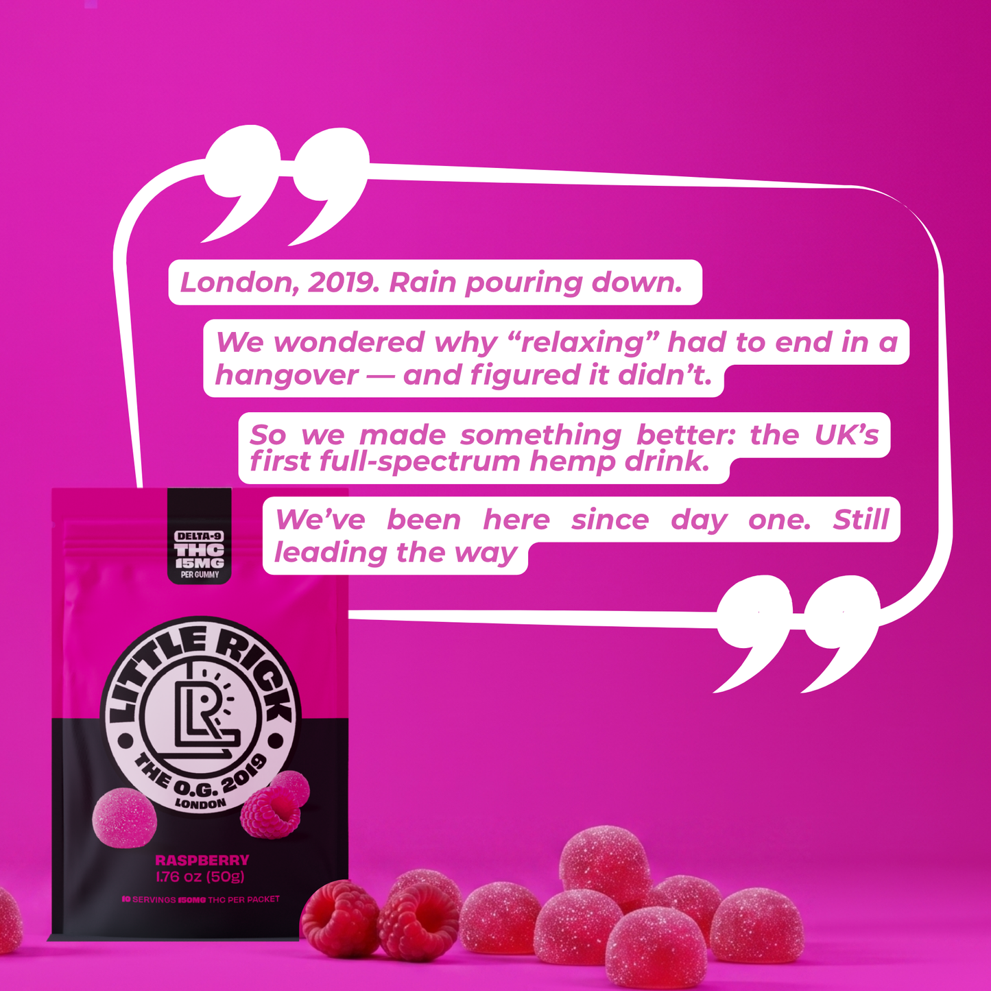 Raspberry - Rapid Onset 15mg Delta-9 THC Gummies