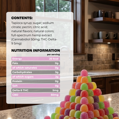Mix Fruits - Rapid Onset 5mg Delta-9 THC Gummies