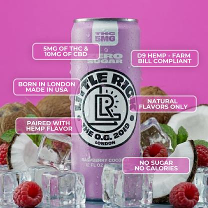 Raspberry Coconut - 5mg THC Drink