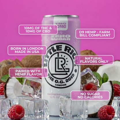 Raspberry Coconut - 10mg THC Drink