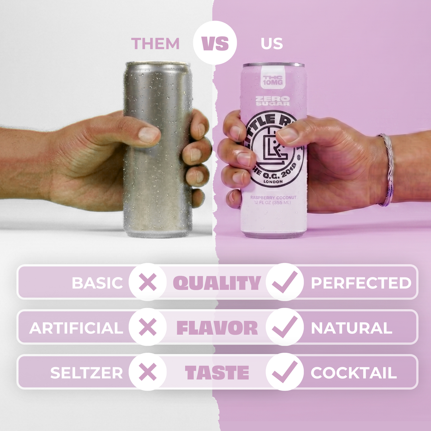Raspberry Coconut - 10mg THC Drink