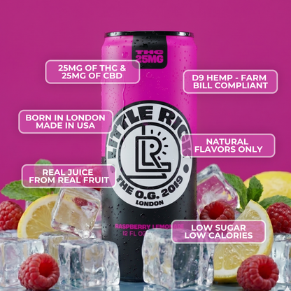 Raspberry Lemonade - 25mg THC Drink