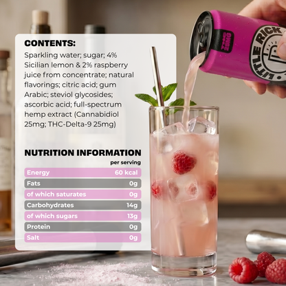 Raspberry Lemonade - 25mg THC Drink