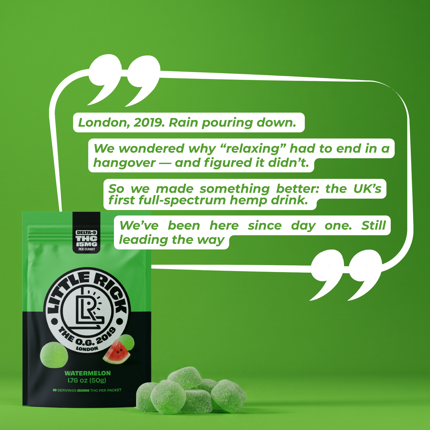 Watermelon - Rapid Onset 15mg Delta-9 THC Gummies